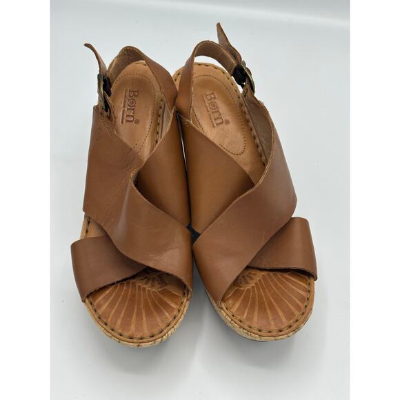 Born Wedge Cork heel sandals size 9 M - Picture 1 of 5
